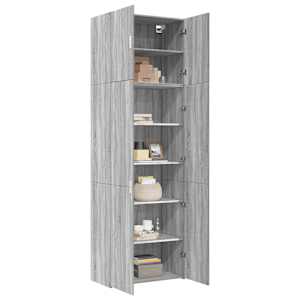 vidaXL Highboard Grey Sonoma 80x42.5x249 cm Engineered Wood