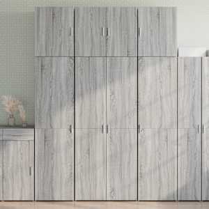 Skříň highboard šedá sonoma 80 x 42,5 x 249 cm kompozitní dřevo - obrázek 1