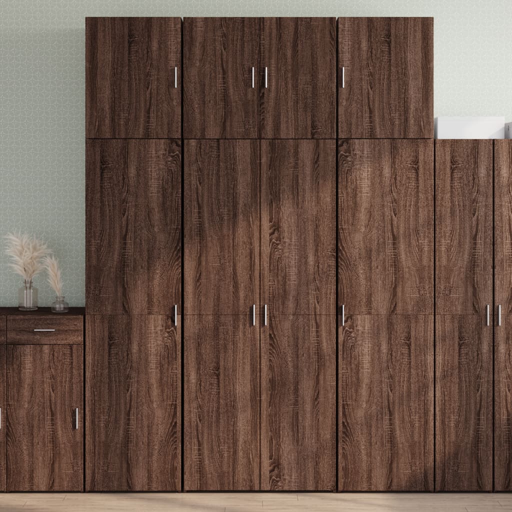 Highboard Braun Eichen-Optik 80×42,5×249 cm Holzwerkstoff