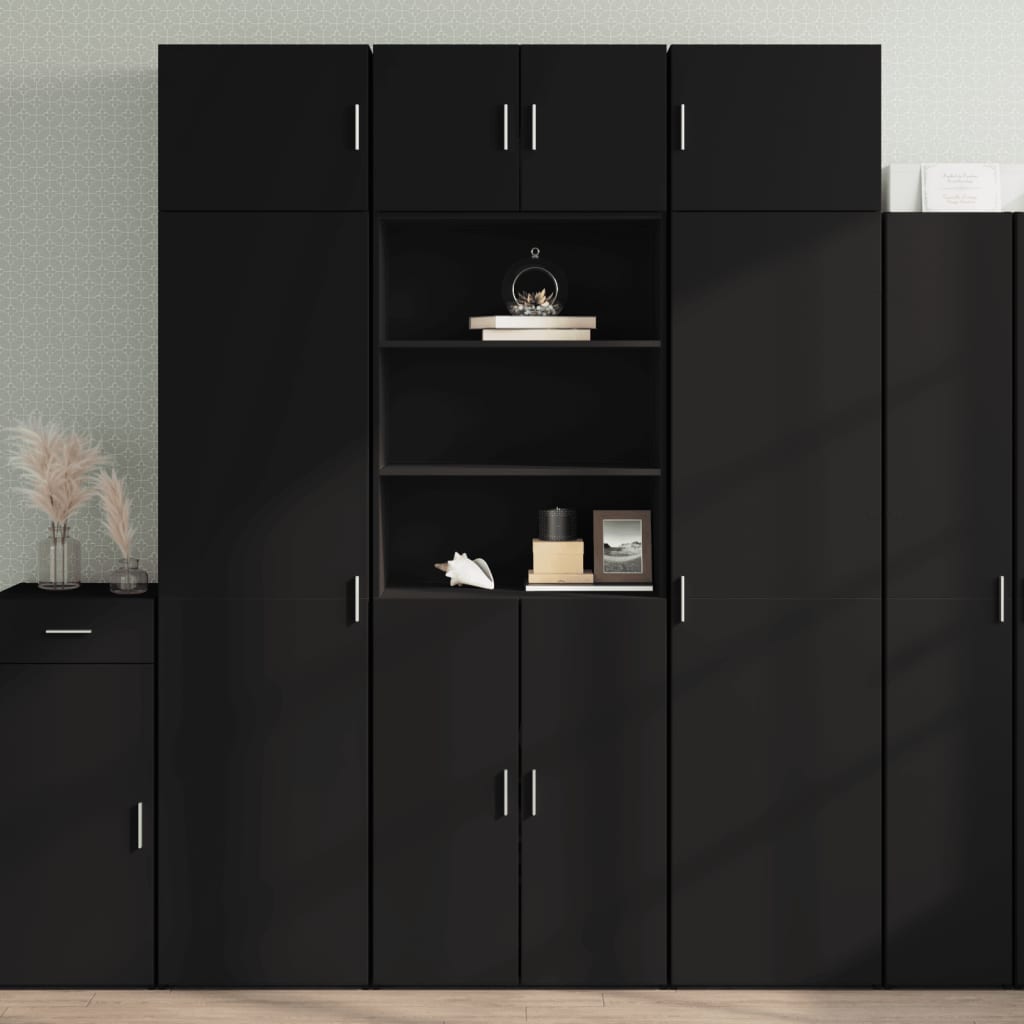 Highboard Schwarz 70×42,5×185 cm Holzwerkstoff