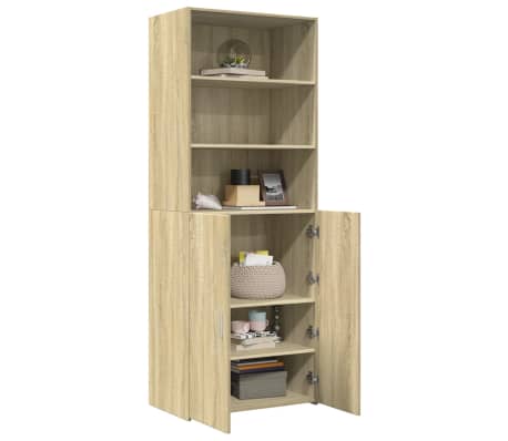 vidaXL Висок шкаф, сонома дъб, 70x42,5x185 см, инженерно дърво