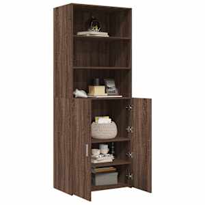 Skříň highboard hnědý dub 70 x 42,5 x 185 cm kompozitní dřevo - obrázek 7
