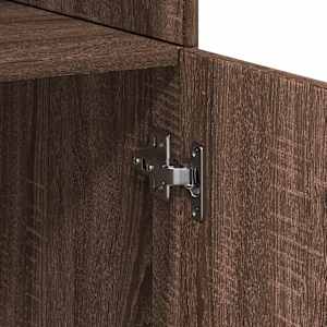 Skříň highboard hnědý dub 70 x 42,5 x 185 cm kompozitní dřevo - obrázek 6