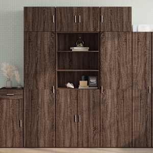 Skříň highboard hnědý dub 70 x 42,5 x 185 cm kompozitní dřevo