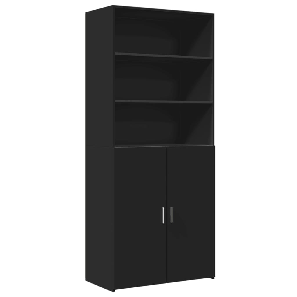 vidaXL Skříň highboard černá 80 x 42,5 x 185 cm kompozitní dřevo