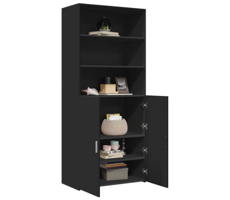 vidaXL Highboard Schwarz 80x42,5x185 cm Holzwerkstoff