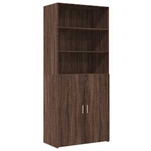 Skříň highboard hnědý dub 80 x 42,5 x 185 cm kompozitní dřevo - obrázek 2