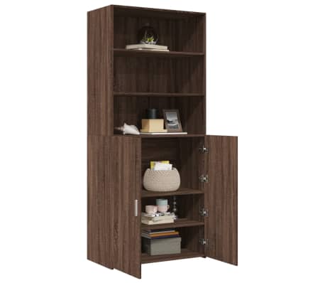 vidaXL Highboard Brown Oak 80x42.5x185 cm Engineered Wood