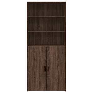 Skříň highboard hnědý dub 80 x 42,5 x 185 cm kompozitní dřevo - obrázek 4