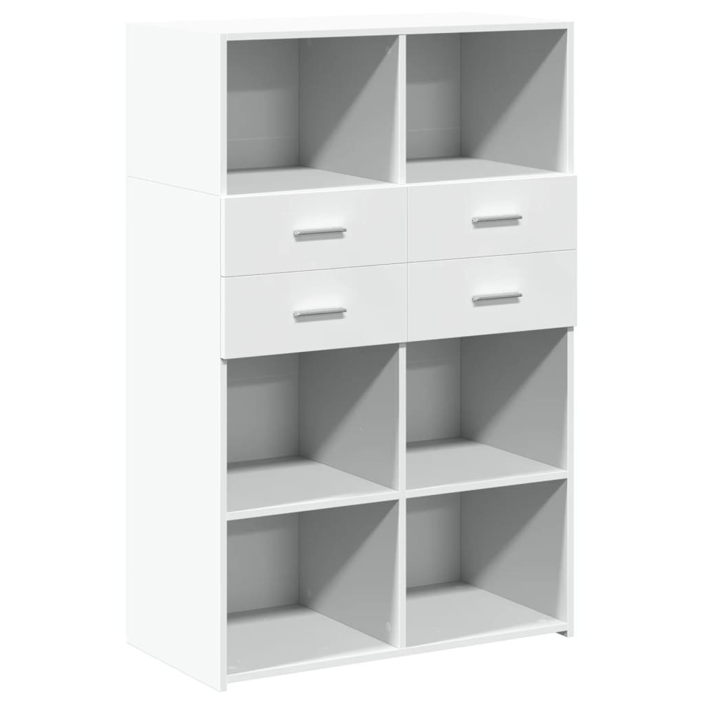 vidaXL Skříň highboard bílá 80 x 42,5 x 124 cm kompozitní dřevo