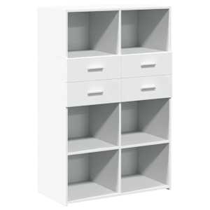 Skříň highboard bílá 80 x 42,5 x 124 cm kompozitní dřevo - obrázek 2