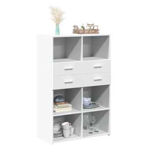 Skříň highboard bílá 80 x 42,5 x 124 cm kompozitní dřevo - obrázek 3