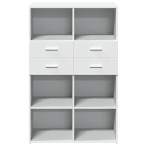 Skříň highboard bílá 80 x 42,5 x 124 cm kompozitní dřevo - obrázek 4