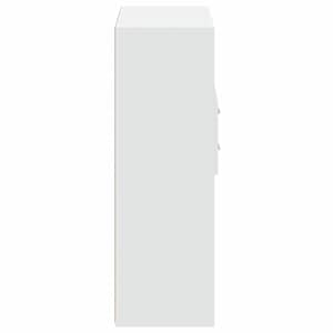 Skříň highboard bílá 80 x 42,5 x 124 cm kompozitní dřevo - obrázek 5