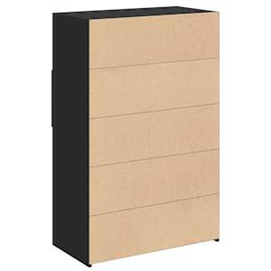 Skříň highboard černá 80 x 42,5 x 124 cm kompozitní dřevo - obrázek 6
