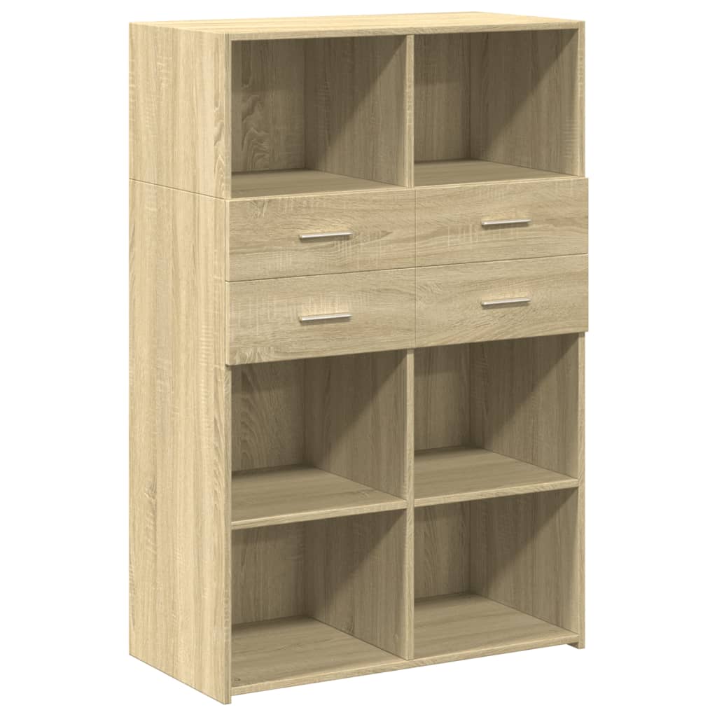 vidaXL Skříň highboard dub sonoma 80 x 42,5 x 124 cm kompozitní dřevo