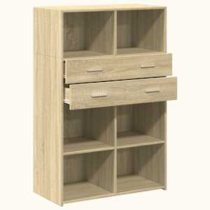 Skříň highboard dub sonoma 80 x 42,5 x 124 cm kompozitní dřevo - obrázek 7