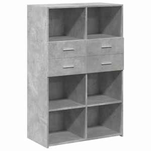 Skříň highboard betonově šedá 80x42,5x124 cm kompozitní dřevo - obrázek 2