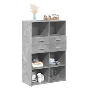 Skříň highboard betonově šedá 80x42,5x124 cm kompozitní dřevo - obrázek 3