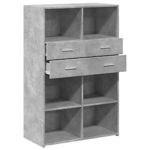 Skříň highboard betonově šedá 80x42,5x124 cm kompozitní dřevo - obrázek 7
