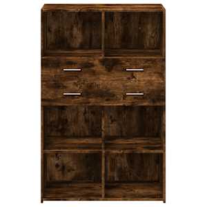 Skříň highboard kouřový dub 80 x 42,5 x 124 cm kompozitní dřevo - obrázek 4