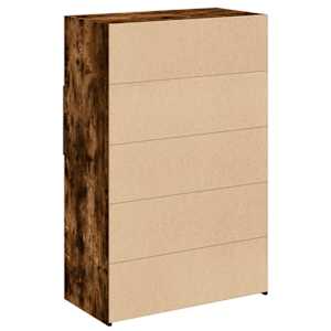 Skříň highboard kouřový dub 80 x 42,5 x 124 cm kompozitní dřevo - obrázek 6