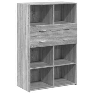 Skříň highboard šedá sonoma 80 x 42,5 x 124 cm kompozitní dřevo - obrázek 2