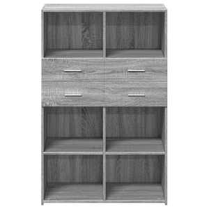 Skříň highboard šedá sonoma 80 x 42,5 x 124 cm kompozitní dřevo - obrázek 4