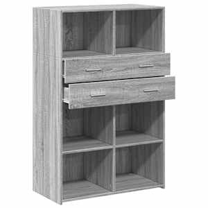 Skříň highboard šedá sonoma 80 x 42,5 x 124 cm kompozitní dřevo - obrázek 7