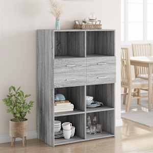Skříň highboard šedá sonoma 80 x 42,5 x 124 cm kompozitní dřevo - obrázek 1