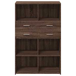 Skříň highboard hnědý dub 80 x 42,5 x 124 cm kompozitní dřevo - obrázek 4