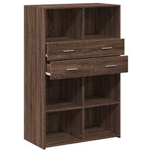 Skříň highboard hnědý dub 80 x 42,5 x 124 cm kompozitní dřevo - obrázek 7