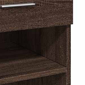 Skříň highboard hnědý dub 80 x 42,5 x 124 cm kompozitní dřevo - obrázek 8