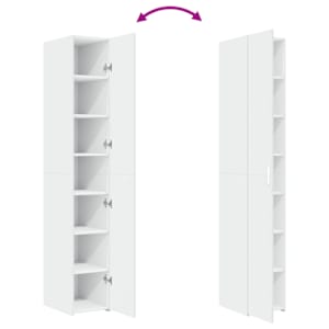 Skříň highboard bílá 30 x 42,5 x 185 cm kompozitní dřevo - obrázek 8
