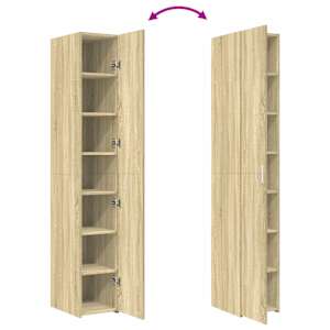 Skříň highboard dub sonoma 30 x 42,5 x 185 cm kompozitní dřevo - obrázek 8
