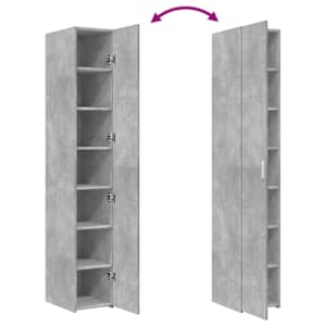 Skříň highboard betonově šedá 30x42,5x185 cm kompozitní dřevo - obrázek 8