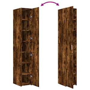Skříň highboard kouřový dub 30 x 42,5 x 185 cm kompozitní dřevo - obrázek 7