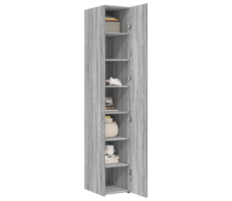 vidaXL Buffet haut sonoma gris 30x42,5x185 cm bois d'ing&eacute;nierie