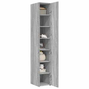 vidaXL Buffet haut sonoma gris 30x42,5x185 cm bois d'ing&eacute;nierie