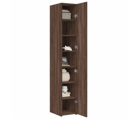 vidaXL Dulap &icirc;nalt, stejar maro, 30x42,5x185 cm, lemn prelucrat