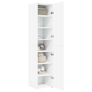 Skříň highboard bílá 40 x 42,5 x 185 cm kompozitní dřevo - obrázek 7