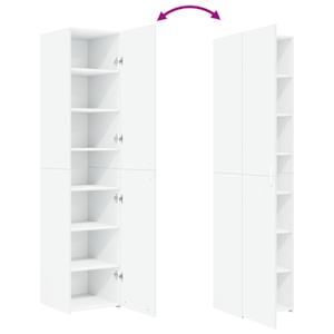 Skříň highboard bílá 40 x 42,5 x 185 cm kompozitní dřevo - obrázek 8