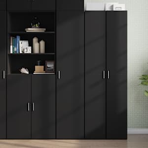 Skříň highboard černá 40 x 42,5 x 185 cm kompozitní dřevo - obrázek 1