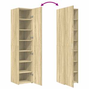 Skříň highboard dub sonoma 40 x 42,5 x 185 cm kompozitní dřevo - obrázek 7