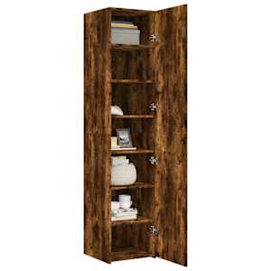 Skříň highboard kouřový dub 40 x 42,5 x 185 cm kompozitní dřevo - obrázek 3