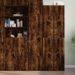 Skříň highboard kouřový dub 40 x 42,5 x 185 cm kompozitní dřevo - obrázek 1
