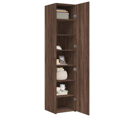 vidaXL Highboard Brown Oak 40x42.5x185 cm Engineered Wood