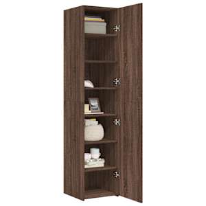 vidaXL Highboard Brown Oak 40x42.5x185 cm Engineered Wood