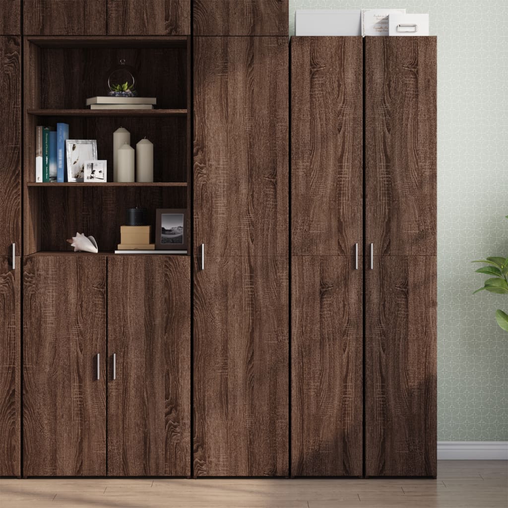 vidaXL Dulap înalt, stejar maro, 40x42,5x185 cm, lemn prelucrat
