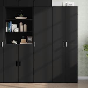 Skříň highboard černá 45 x 42,5 x 185 cm kompozitní dřevo - obrázek 1